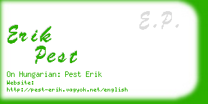 erik pest business card